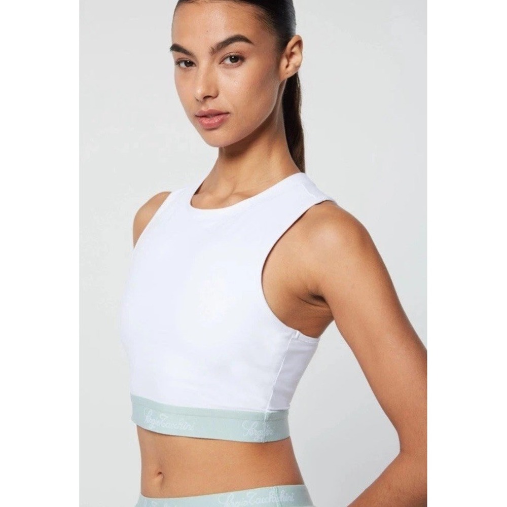 Sergio Tacchini Zambrini Top Bra Top Brilliant White Sz Large EC